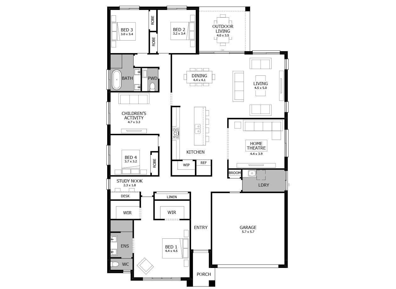 Symphony Single Storey House Design with 4 Bedroom | MOJO ...
