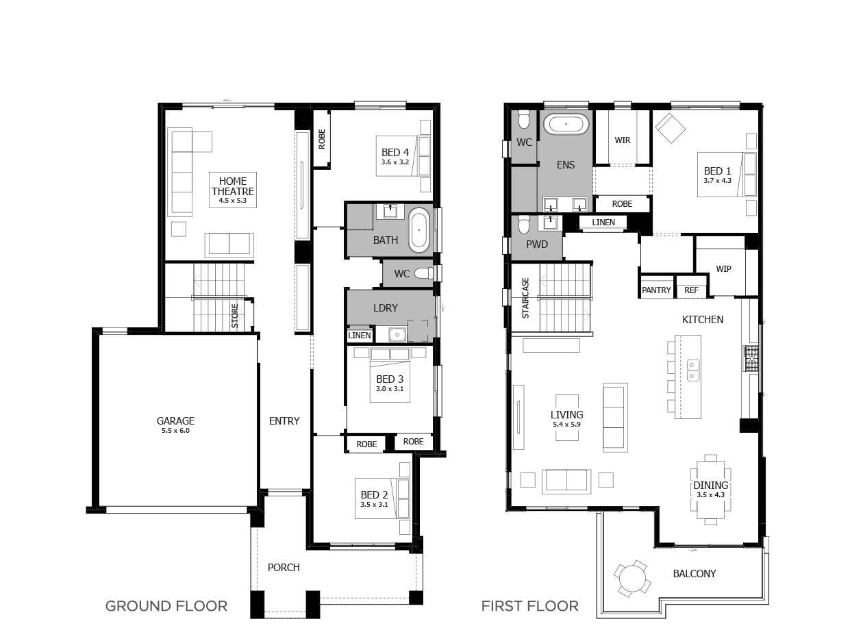 Seabreeze Double Storey House Design With 4 Bedrooms Mojo Homes