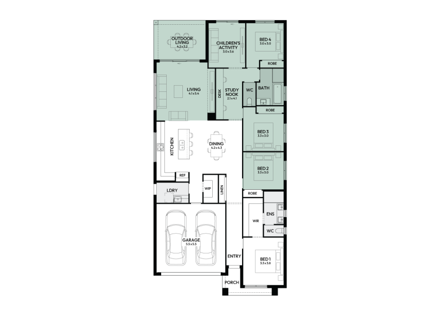 Rhapsody-24-single-storey-home-design-floor-plan-CHILDREN'S-ACTIVITIES-TO-REAR-LHS