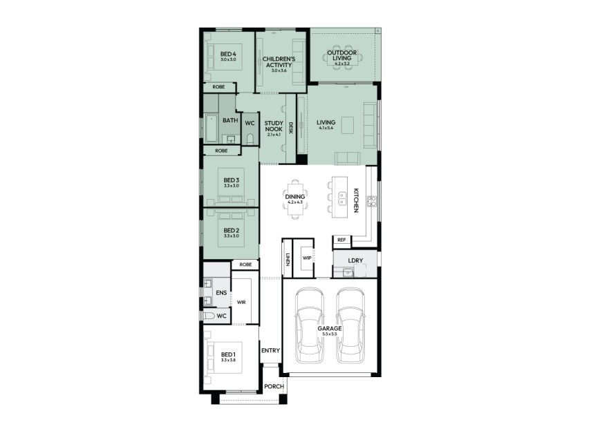 Rhapsody-24-single-storey-home-design-floor-plan-CHILDREN'S-ACTIVITIES-TO-REAR-RHS