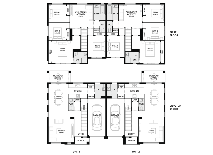 atlanta-duplex-double-storey-home-design-standard-LHS