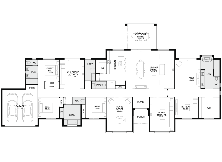 barrington-41-acreage-home-design-floorplan-standard-LHS