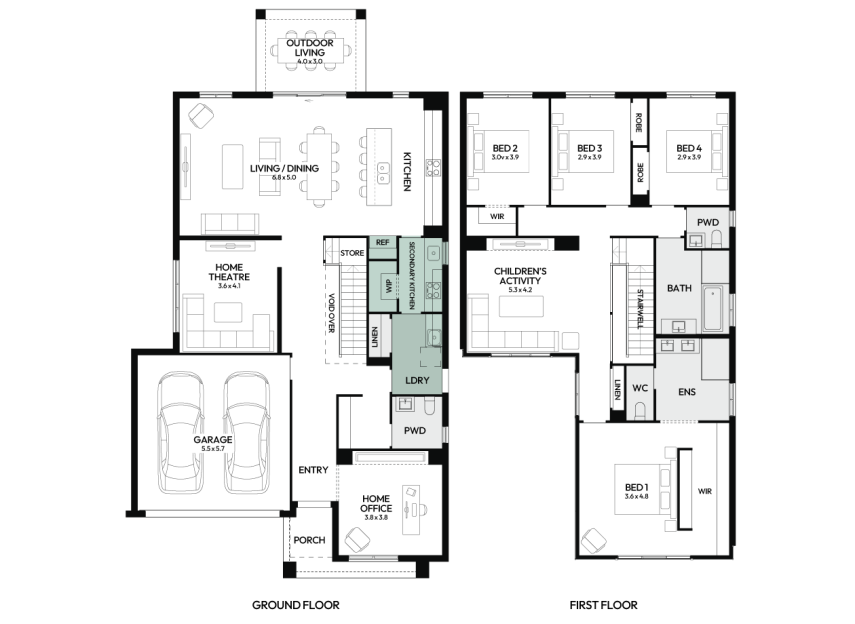 Freshwater-35-double-storey-home-design-floorplan-option-11-LHS