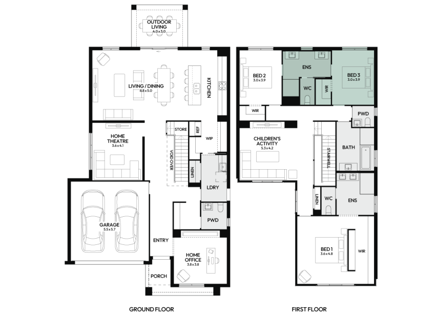 Freshwater-35-double-storey-home-design-floorplan-option-12-LHS