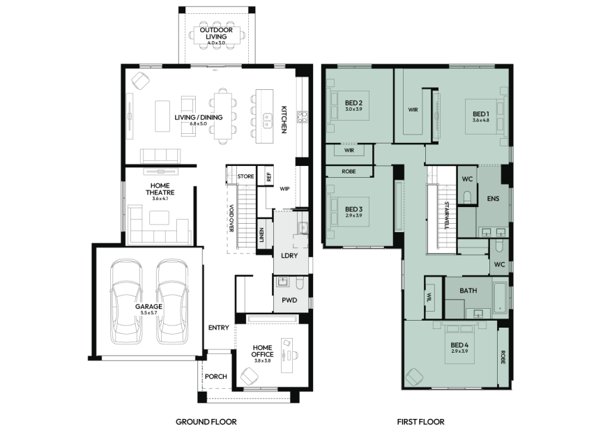 Freshwater-35-double-storey-home-design-floorplan-option-4-LHS