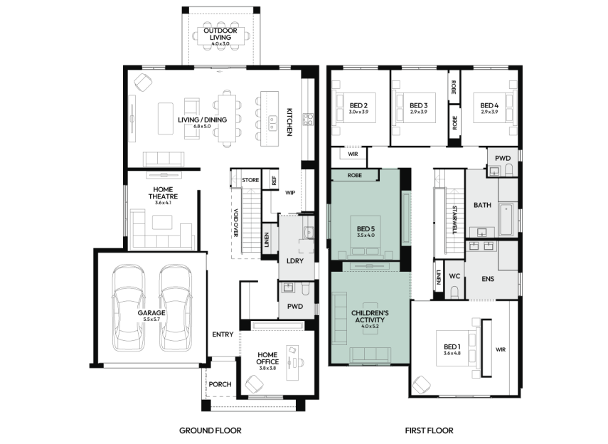 Freshwater-35-double-storey-home-design-floorplan-option-6-LHS