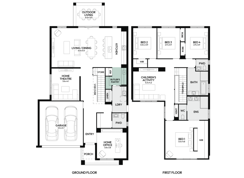 Freshwater-35-double-storey-home-design-floorplan-option-7-LHS