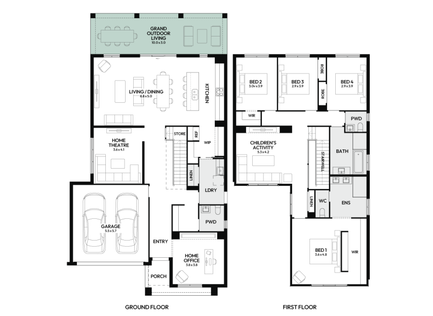 Freshwater-35-double-storey-home-design-floorplan-option-8-LHS