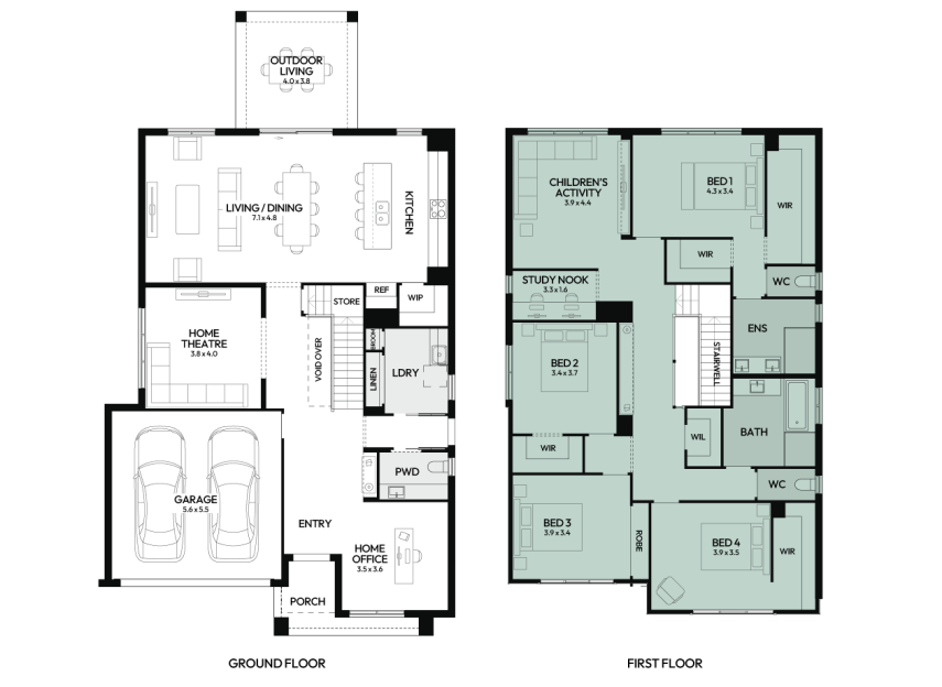 Enigma-37-double-storey-home-design-floorplan-option-2-LHS