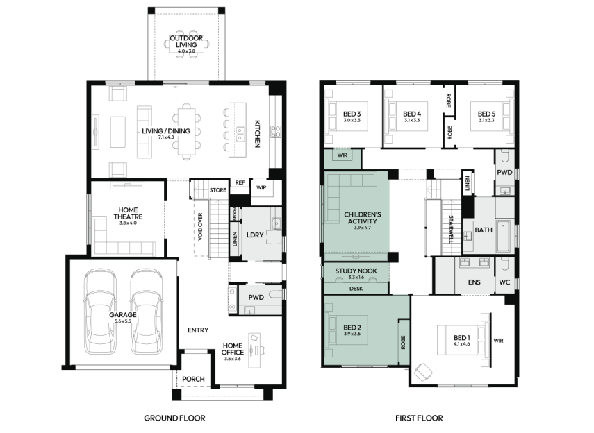 Enigma-37-double-storey-home-design-floorplan-option-6-LHS