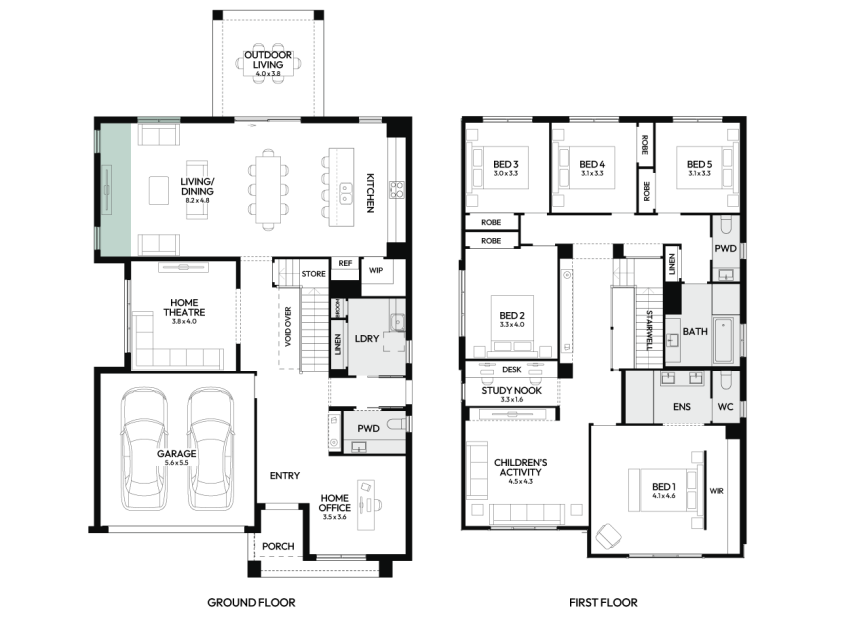 Enigma-37-double-storey-home-design-floorplan-option-9-LHS