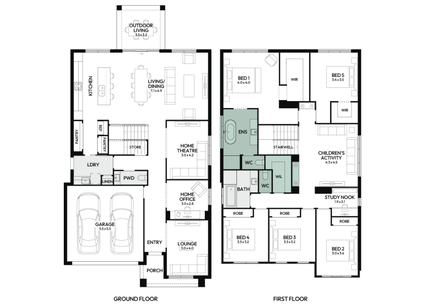 charisma-37-double-storey-home-design-floorplan-standard-option-1-LHS