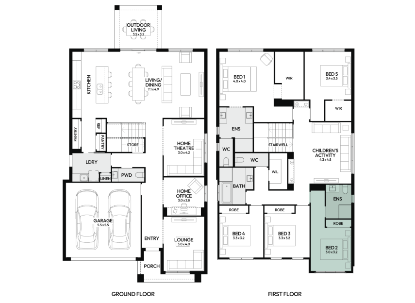 charisma-37-double-storey-home-design-floorplan-standard-option-3-LHS