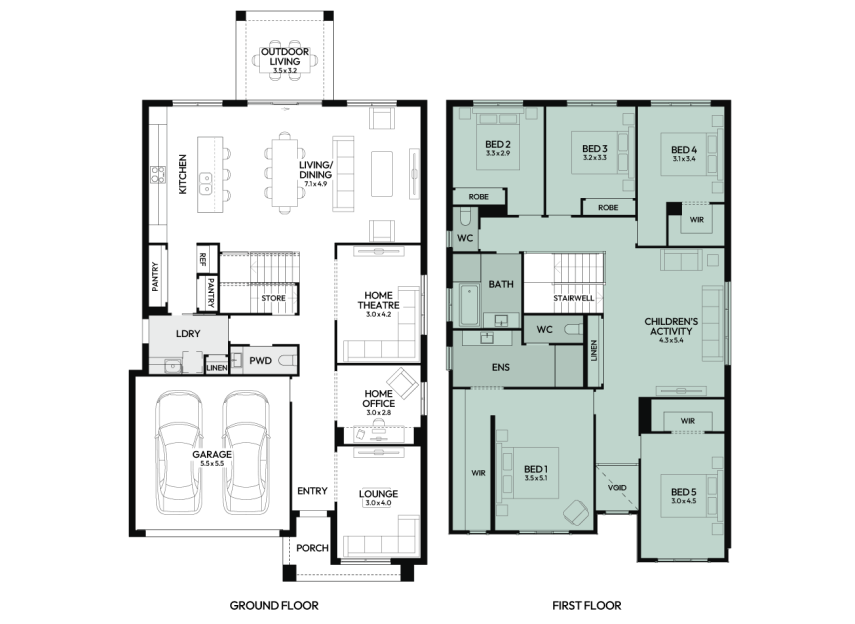 charisma-37-double-storey-home-design-floorplan-standard-option-4-LHS