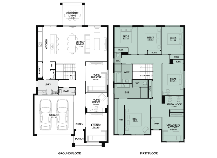 charisma-37-double-storey-home-design-floorplan-standard-option-5-LHS