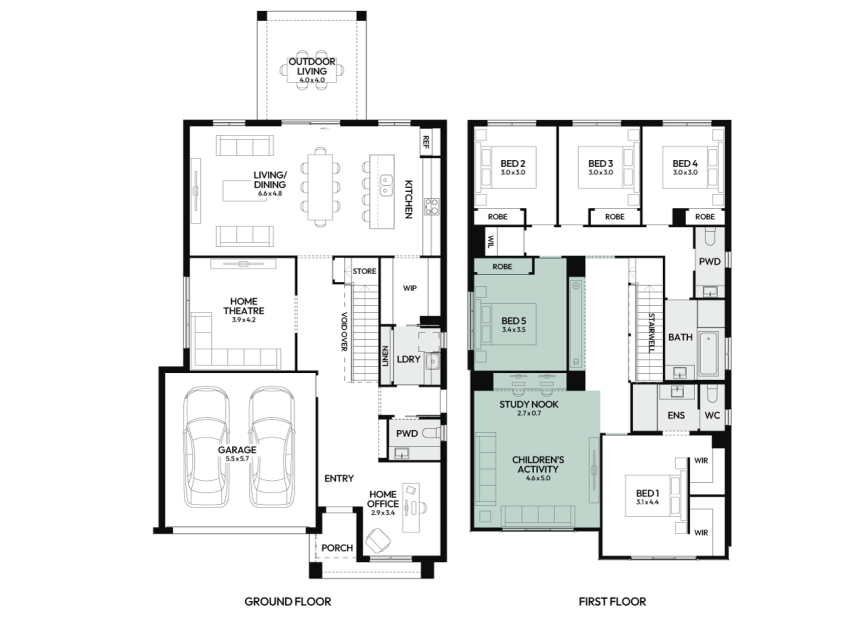 enigma-32-double-storey-home-design-floorplan-option-1-LHS