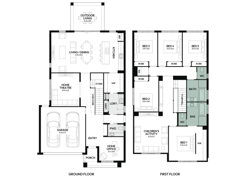 enigma-35-double-storey-home-design-floorplan-option-1-LHS