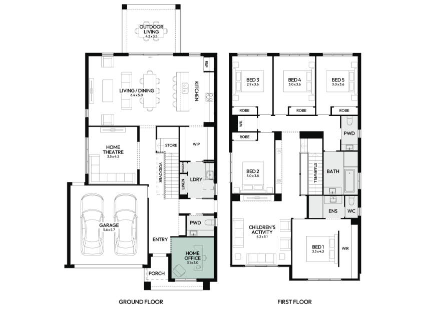 enigma-35-double-storey-home-design-floorplan-option-5-LHS