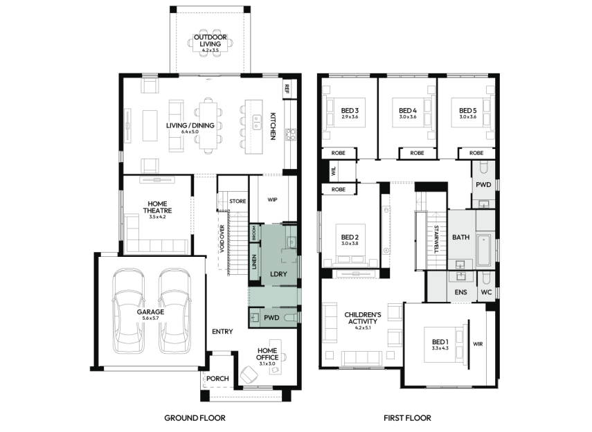 enigma-35-double-storey-home-design-floorplan-option-6-LHS