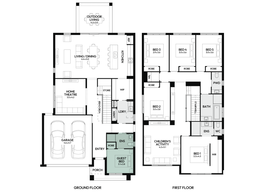 enigma-35-double-storey-home-design-floorplan-option-8-LHS