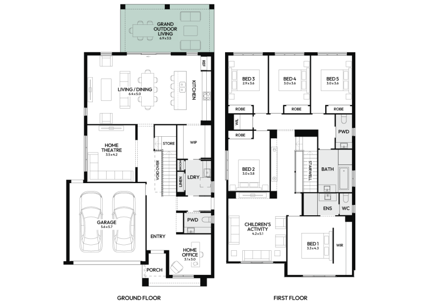 enigma-35-double-storey-home-design-floorplan-option-9-LHS