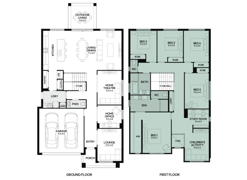 charisma-37-double-storey-home-design-floorplan-standard-option-5-LHS-B