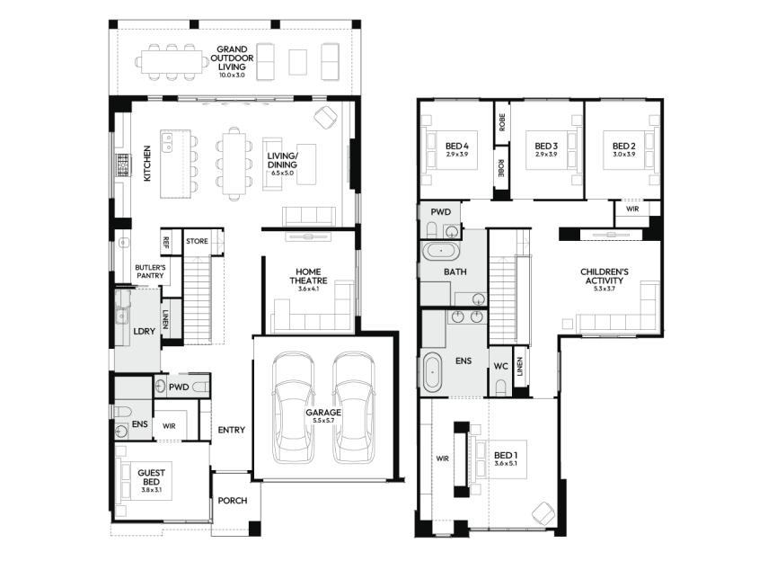 freshwater-35-double-storey-home-design-floor-plan-ON-DISPLAY-WARNERVALE-RHS