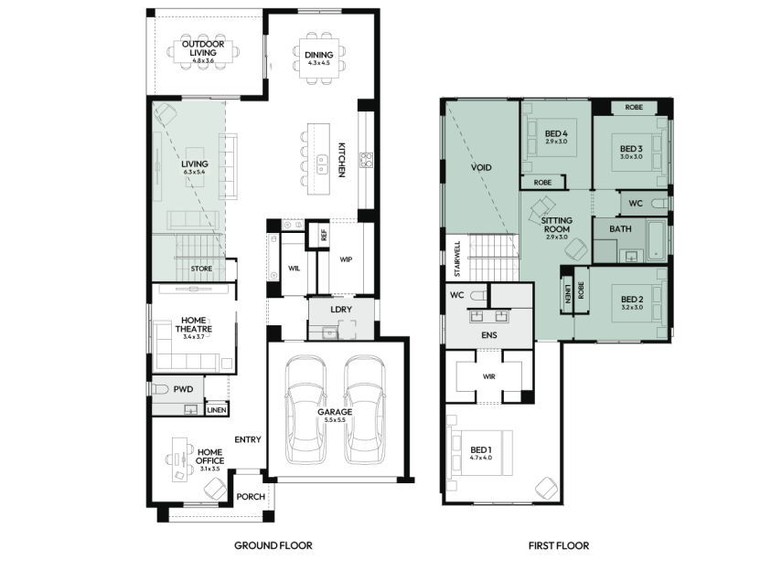 Brighton-35-double-storey-home-design-floorplan-option-14-RHS