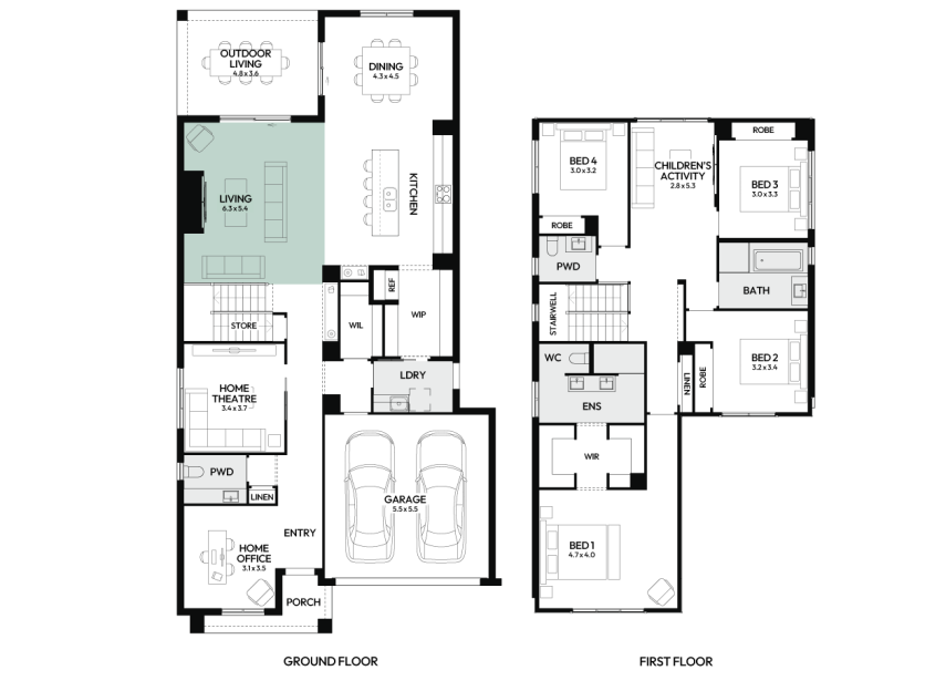 Brighton-35-double-storey-home-design-floorplan-option-7-RHS