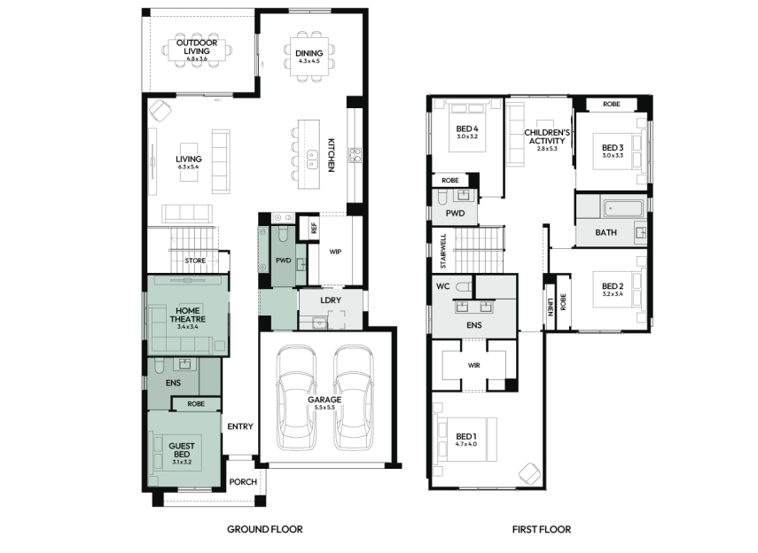 Brighton-35-double-storey-home-design-floorplan-option-8-RHS