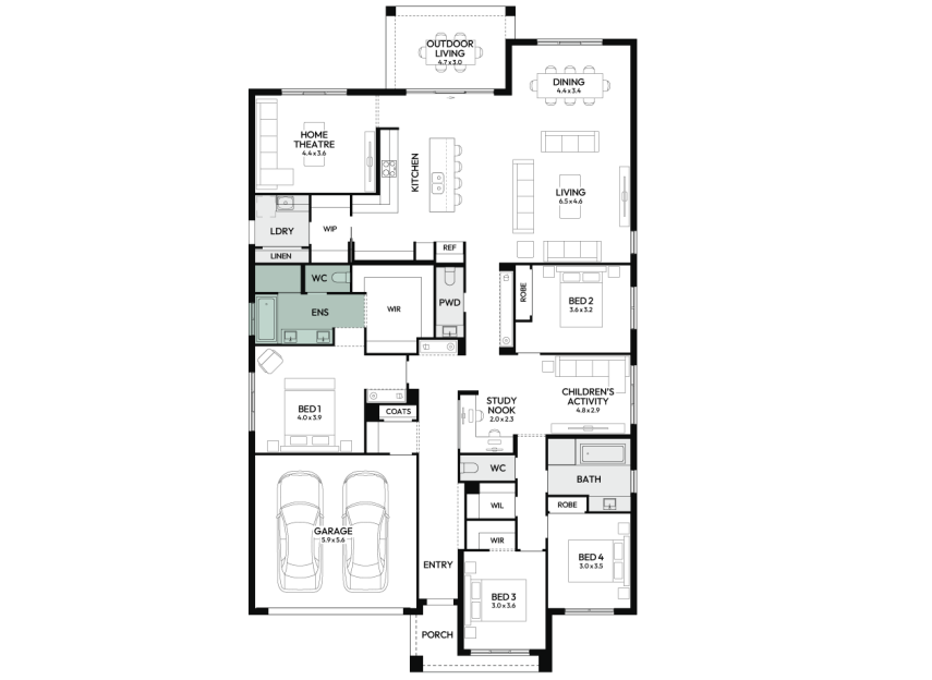 oasis-33-single-storey-home-design-floorplan-option-1-LHS