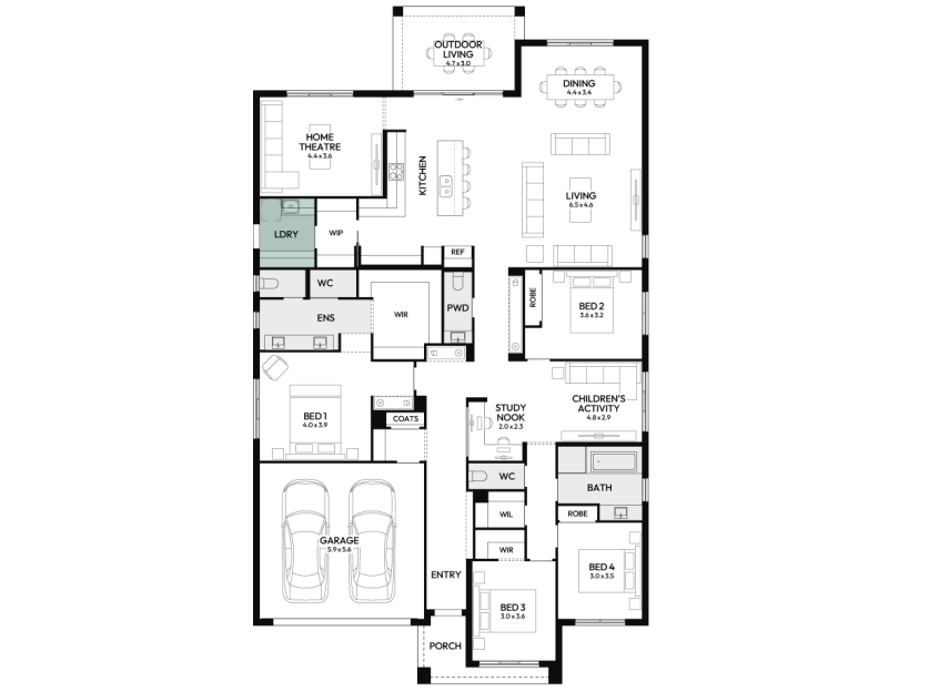 oasis-33-single-storey-home-design-floorplan-option-5-LHS