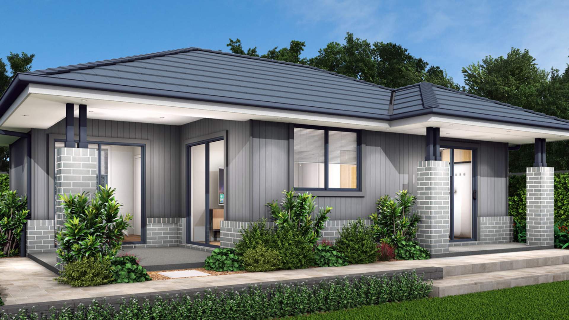 Banksia Granny Flat With 2 Bedrooms MOJO Homes   Banksia Granny Flat House Design Classic Facade Header 