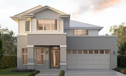 House design double storey Huntington facade